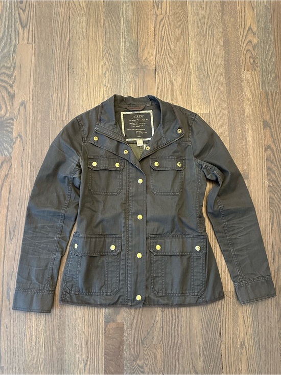 J. Crew Jackets & Blazers - J. Crew Women's Olive Utility Jacket with Brass Buttons